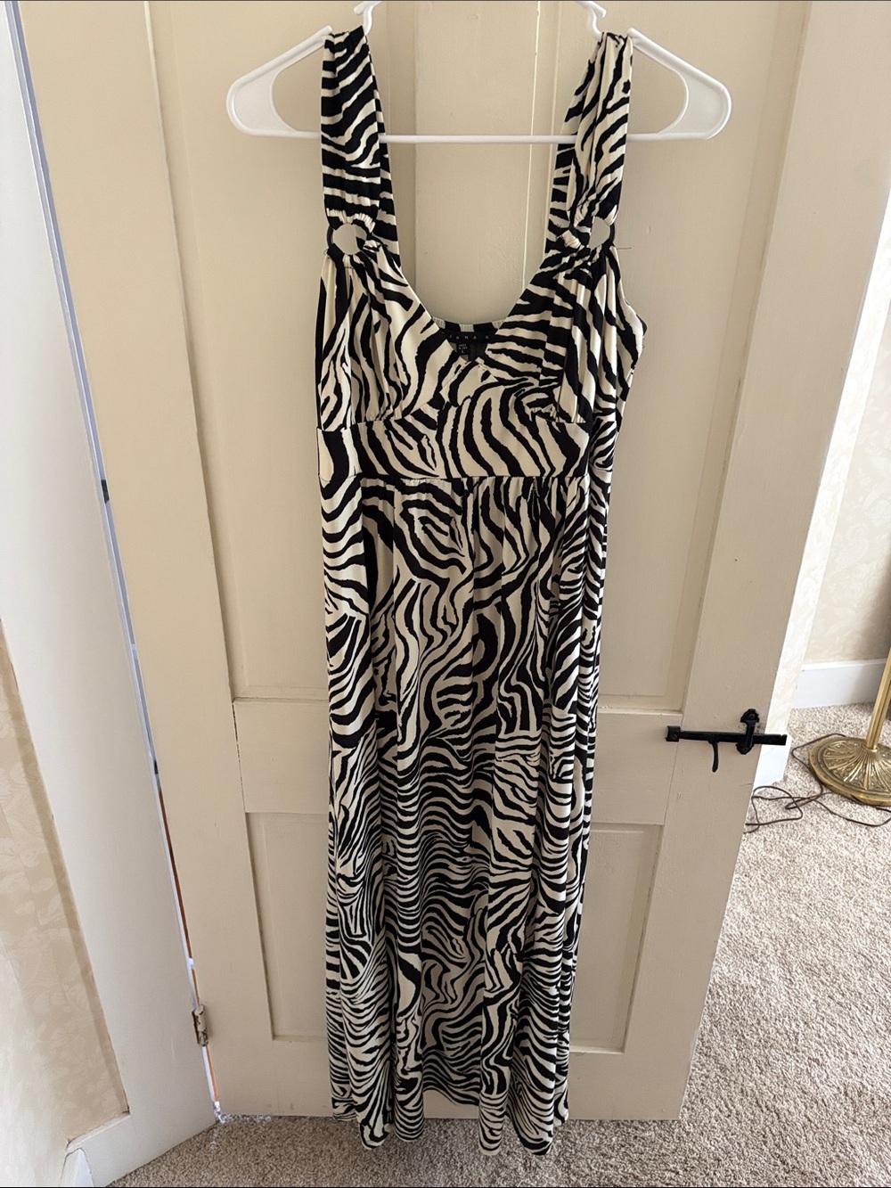 Tiana B. Zebra-Print Maxi Dress - Black and White